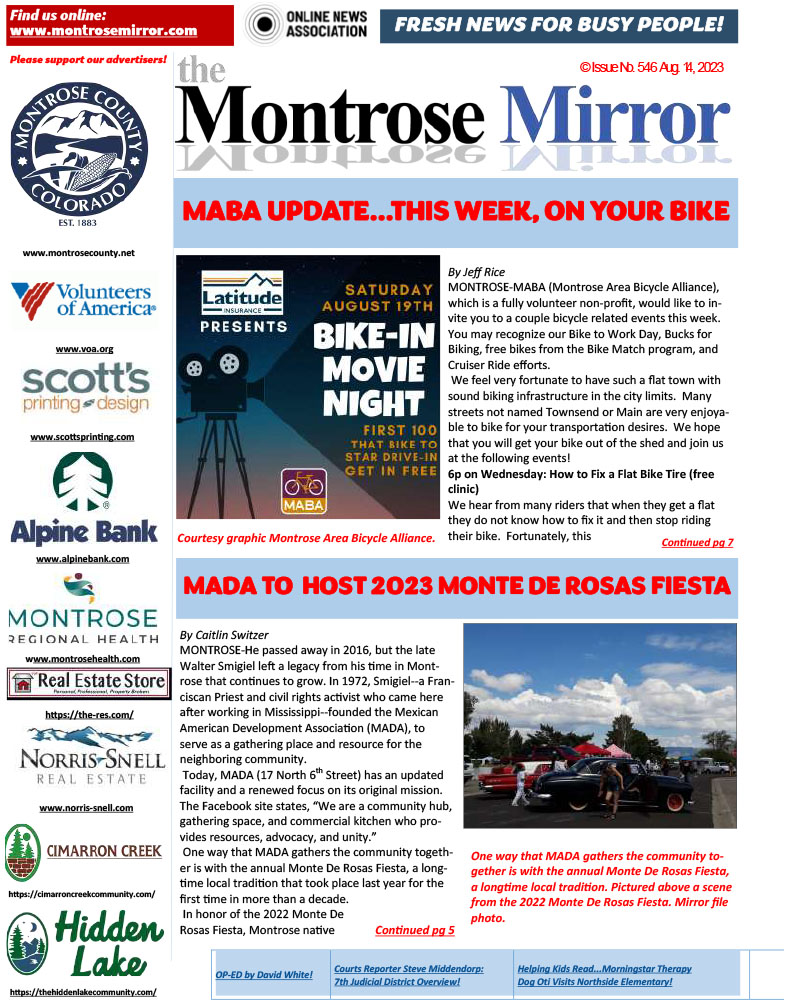 Montrose Mirror Issue 546 front page