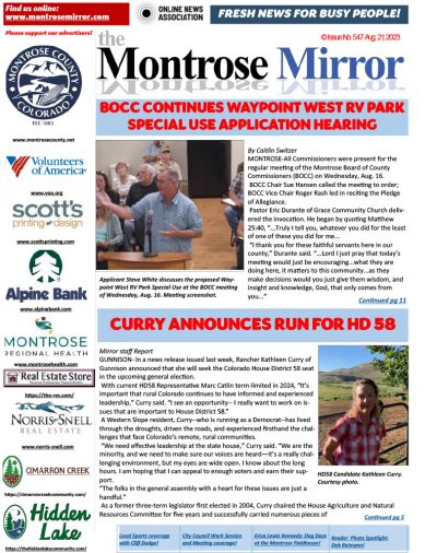 Montrose Mirror Issue 547 front page