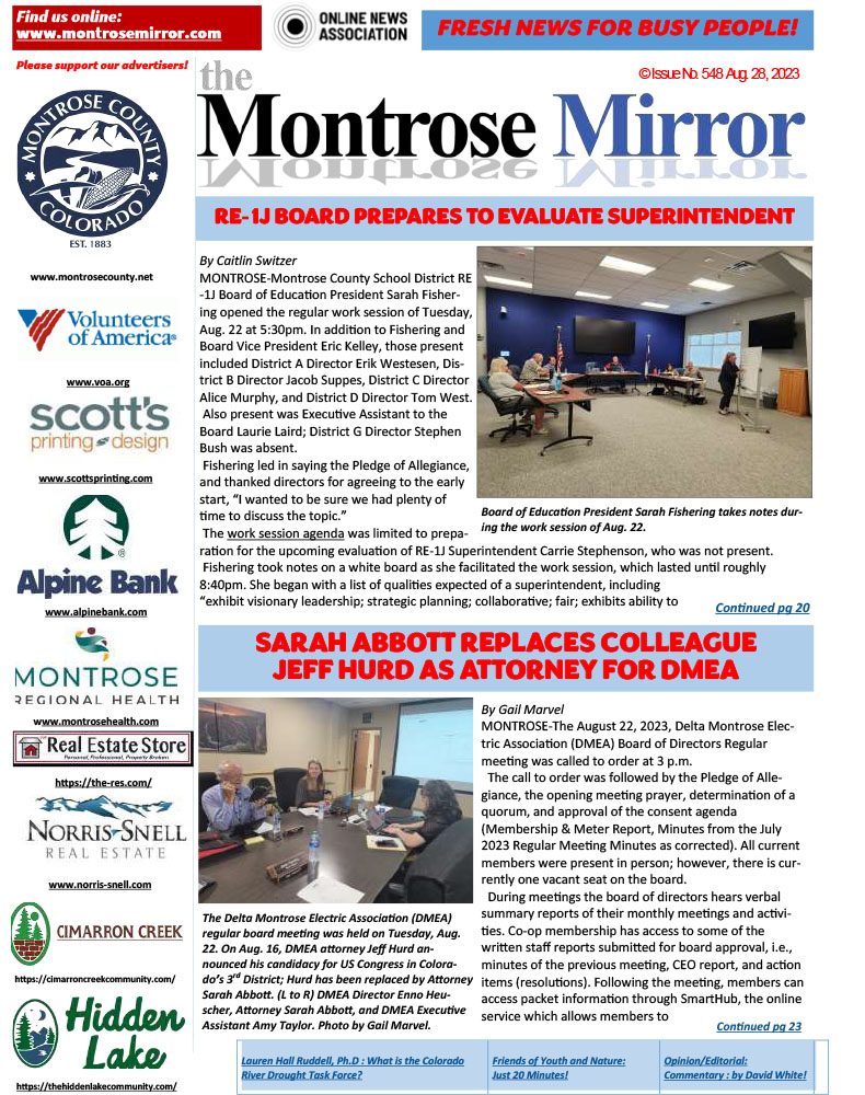 Montrose Mirror Issue 548 front page
